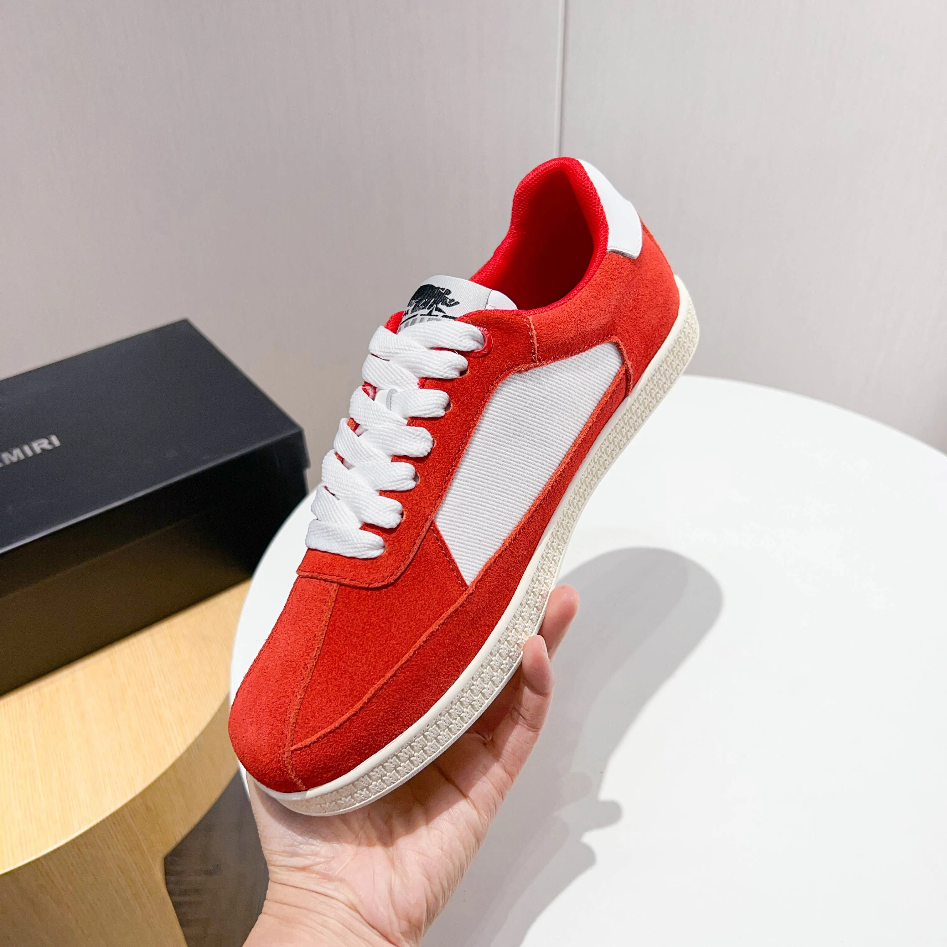 Men's shoes 💰420 [New style] 🌲🌲Balmain - New Amiri trendy shoes, low-top casual sports shoes, the same style as celebrities, made of selected pebbled cowhide and frosted cowhide, original outsole, comfortable on the feet, high-end workmanship, welcome to buy. Size: 39-45 (46 customized)